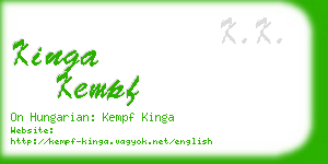 kinga kempf business card